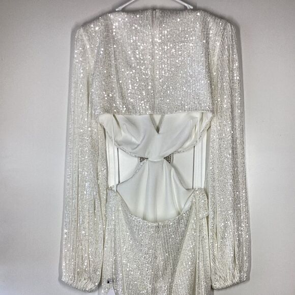 Nadine Merabi courtney white dress Size‎ Medium NWT - Picture 11 of 17